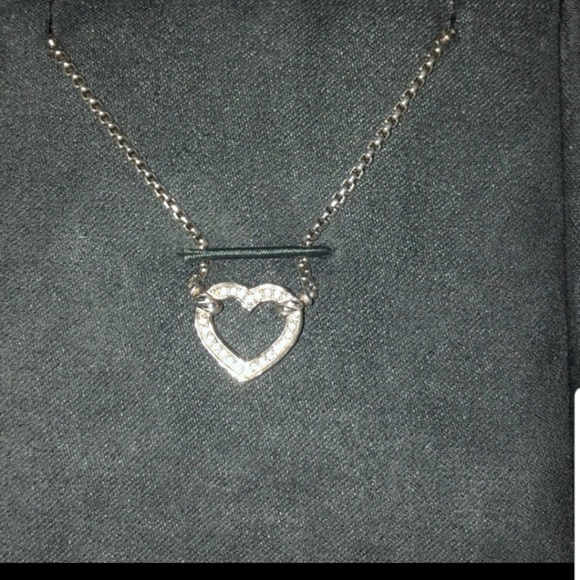 David Yurman Pave Diamond Heart necklace - Picture 5 of 7